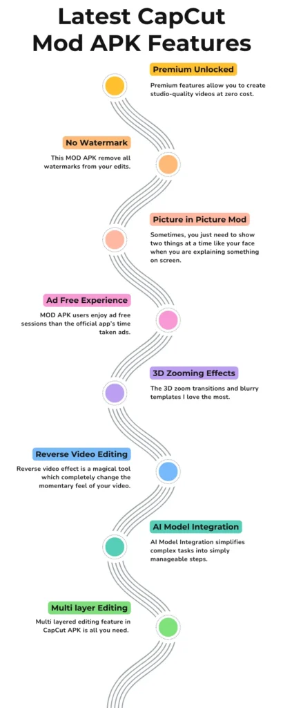 CapCut APK Infographic of Premium features