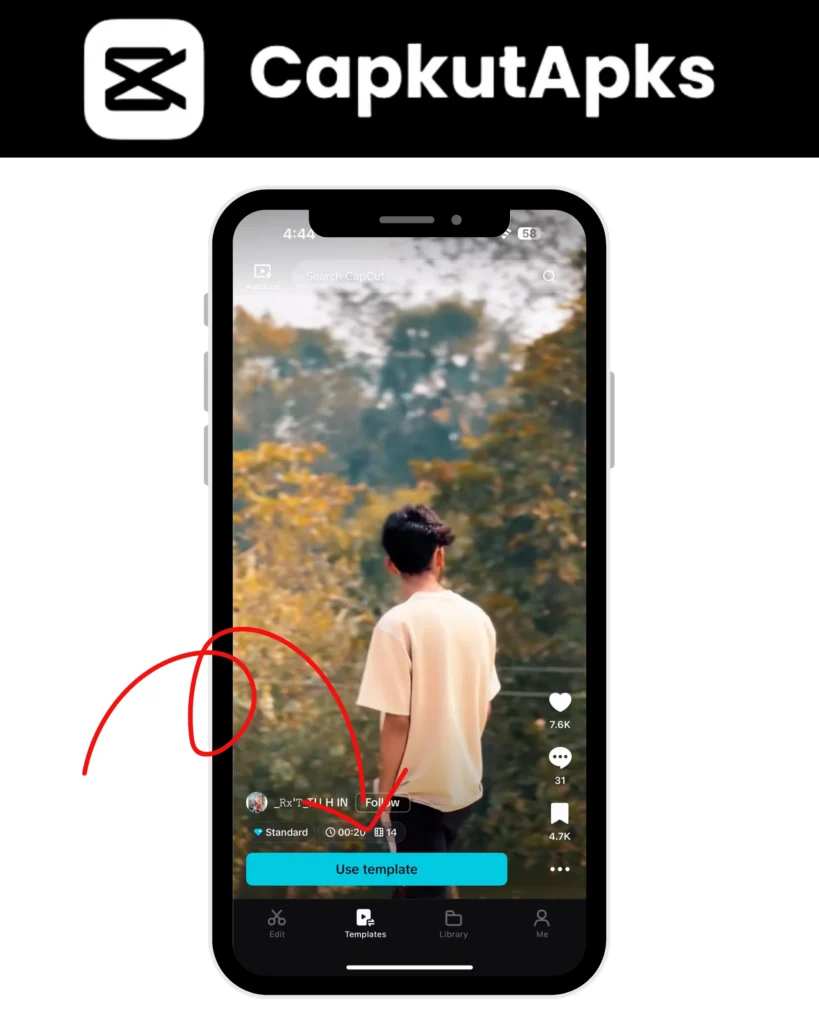 Find the Template in CapCut