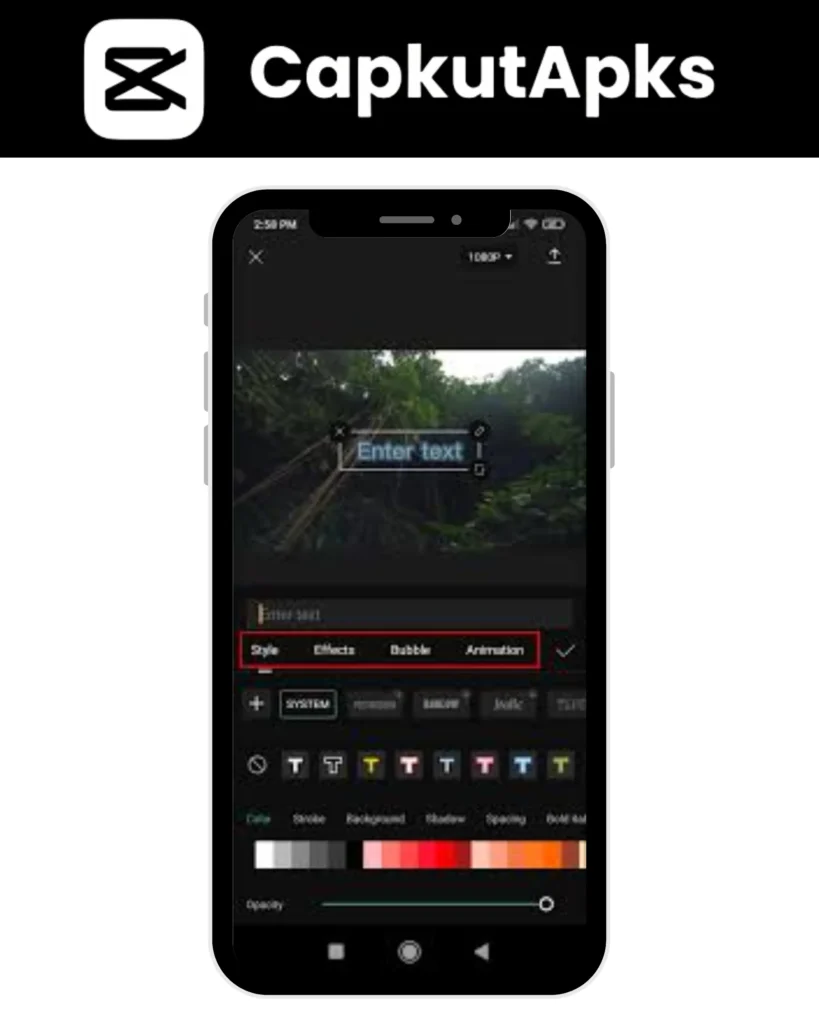 Stickers and Fonts in CapCut Video Editing App