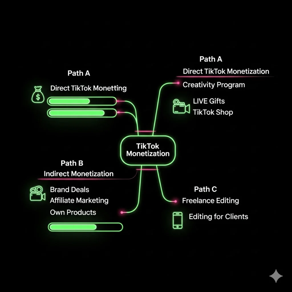Monetization Paths Infographic Prompt